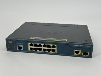 Cisco Catalyst WS-C3560-12PC-S 12-Port PoE Managed Switch