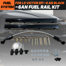 3638 Fuel Injection Fuel Rail Kit For Ls Victor Efi Intake -6an Black