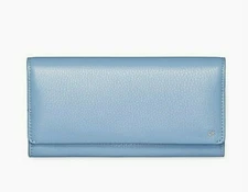 Calvin Klein, Limioted  Collection, Workman Leather Longfold Flap Wallet Blue