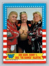 1987 Topps WWF #12 Dino Bravo, Johnny V., Greg 