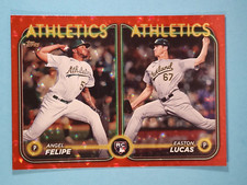 2024 Topps Update RED CRACKLE FOILBOARD RC Angel Felipe Easton Lucas #US306 /199