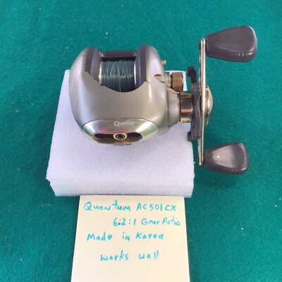 Quantum AC501CX Fishing Reel Made In Korea 6.2 To 1 Gear Ratio Works Well