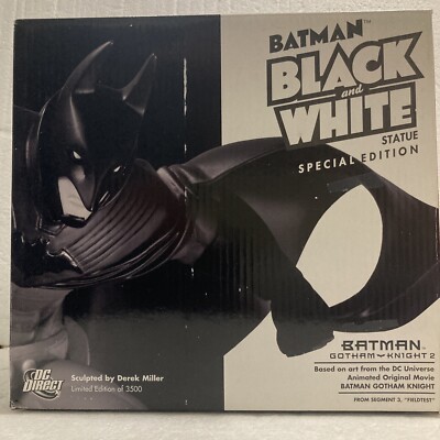 Batman Black & White Statue GOTHAM KNIGHTS 2 229/3500 Derek Miller New Sealed