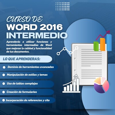 CURSO DE WORD 2016 NIVEL INTERMEDIO, 100% Online
