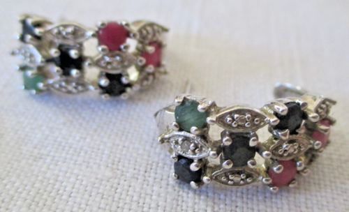 Boucles D'oreilles Anciennes Fleur – Argent, Pendantes, Clous, Bijou Vintage
