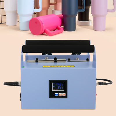 Blue Tumbler Heat Press Car Cup Mug Press Heat Machine Temp/Time Adjustable DIY