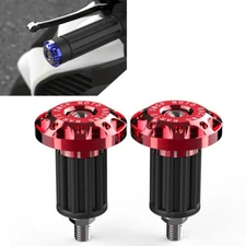 7/8'' Dirt Bike CNC Handlebar Grips Handle Bar End Cap Plugs Slider Red Motor US