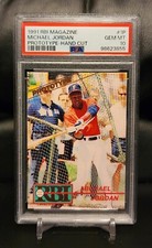 1991 RBI Magazine Prototype Michael Jordan Rookie Card - Hand Cut - #1P - PSA 10