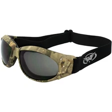 Global Vision Eliminator Z 77 Padded Riding Goggles Forest Camo Frame Smoke Lens