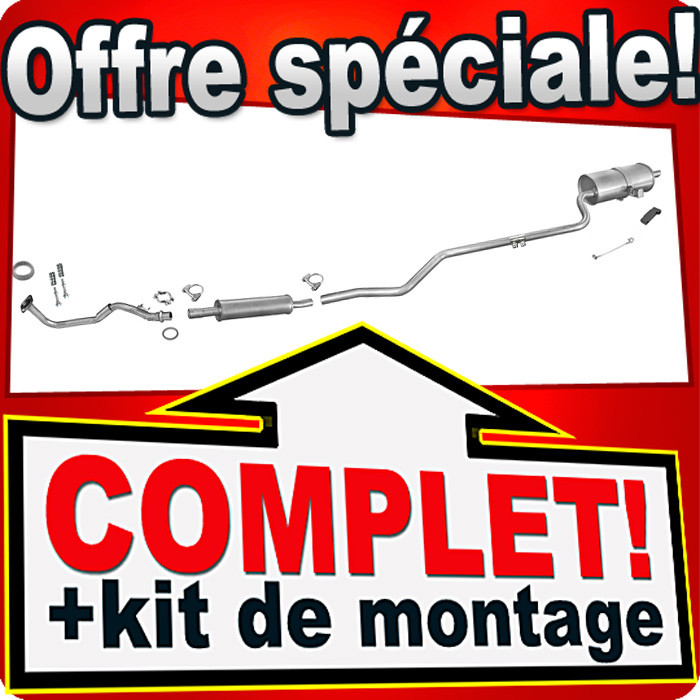 Échappement TOYOTA COROLLA Compact E11 pour moteur 1.3 1.4 tube en acier
