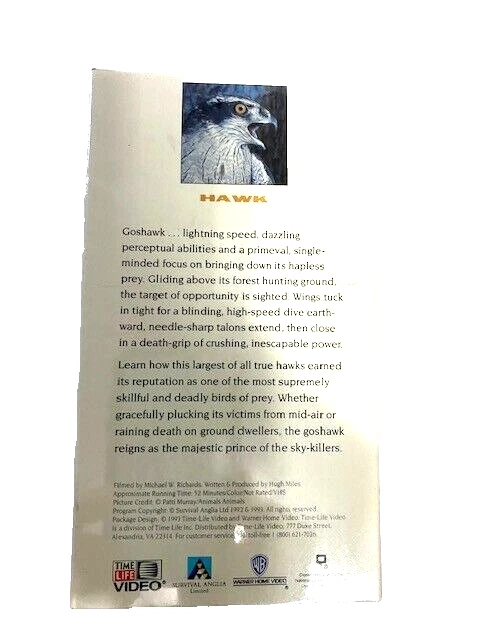 Time Life Video: Predators of the Wild - Hawk [VHS] - New, FREE Shipping - Image 2 of 2