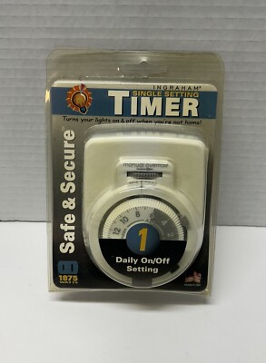 Ingraham Single Setting Timer - Model 12-820 - Wall Plug Outlet Time Controller