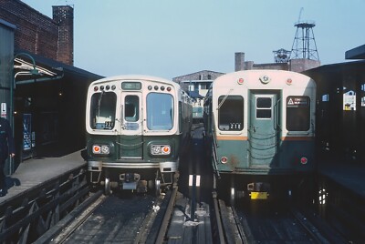 CTA B Douglas-Milwaukee and A Congress-Milwaukee train 5 x 7 Photo