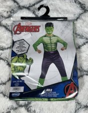 MARVEL The Hulk Avengers Jumpsuit Mask Costume Cosplay Child L 12-14  NEW 