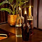 LED Korken Flaschenlicht Timer Set Batterie warmweiß mit Docht Öllampe Deko