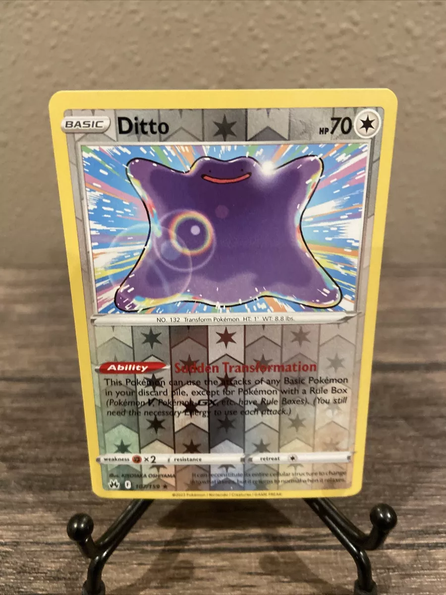 Pokemon DITTO 107/159 - Crown Zenith - RARE HOLO - - MINT