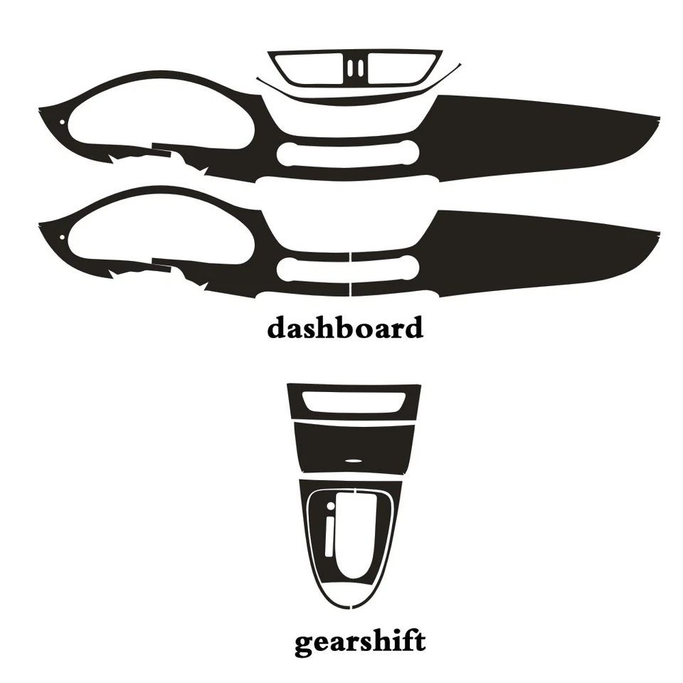 For Mercedes Benz CLS W219 2005-2011 Carbon Fiber Pattern Interior Trim Decals Foto 2 de 4