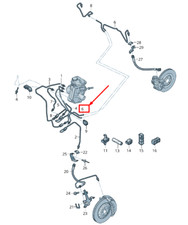 Audi E-Tron Gen Bremsleitung hinten links 4KE614741D NEU ORIGINAL