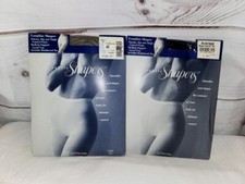 2 JCP Subtle Shapers Longline Girdle Panty Pantyhose Nylons Black Toupe AVG