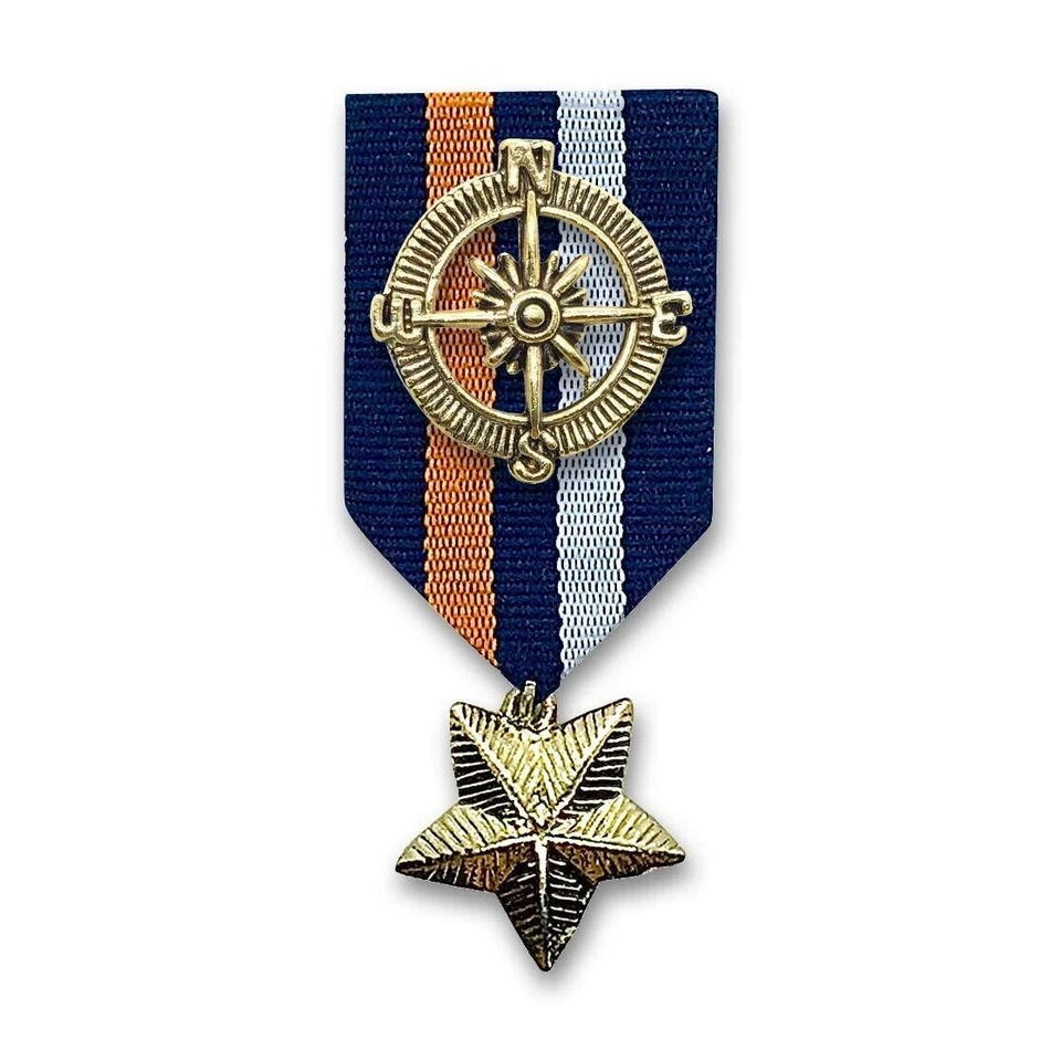 Fabric & Metal Badge Combo of Anchor & Eagle Button Badge Brooch (Antic Golden) - Image 3 of 4