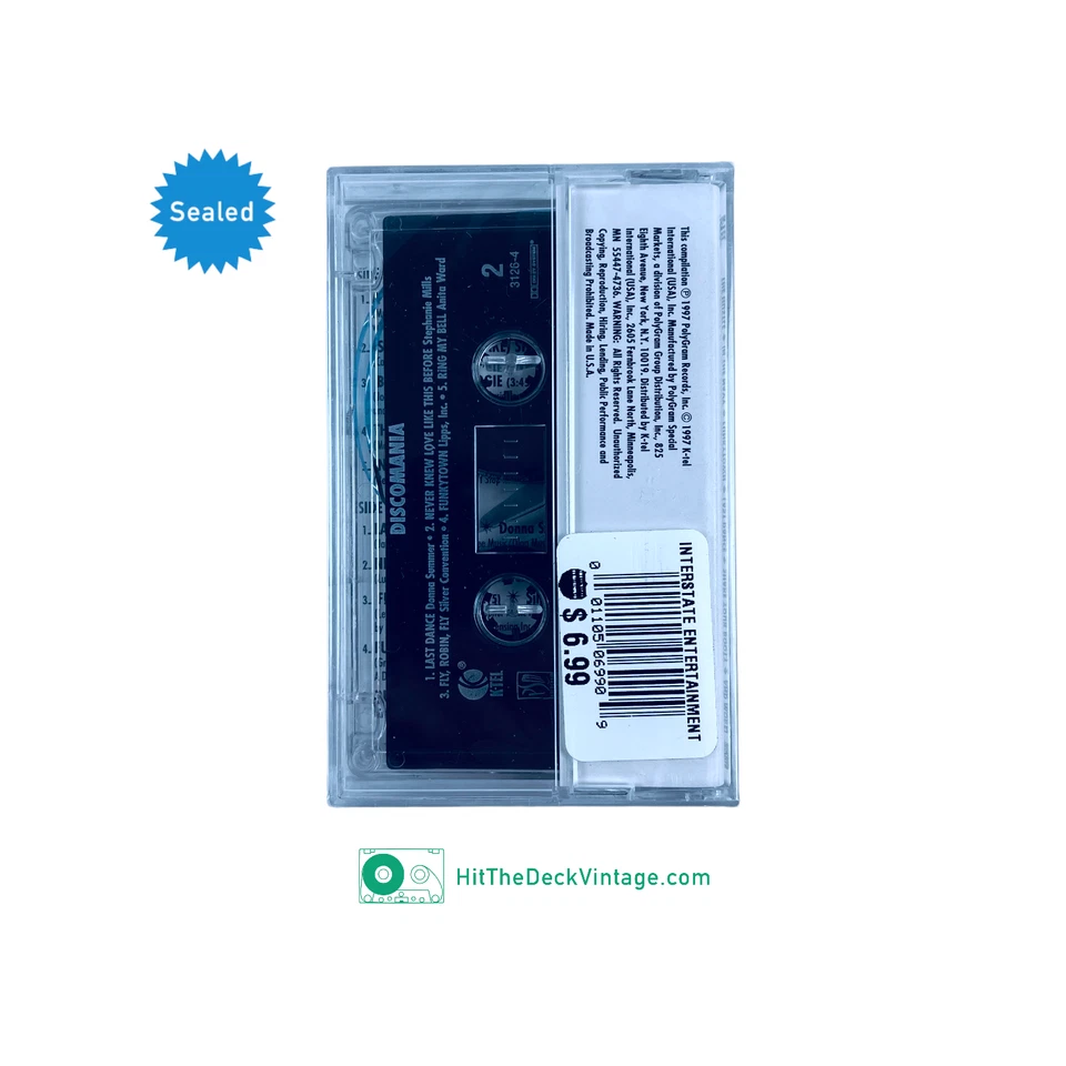 K-Tel Disco Mania Cassette Tape Compilation Donna Summer Village People SEALED - Image 2 of 3