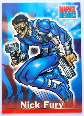 MARVEL HEROES Card TOPPS BRAZIL 2001 #40 NICK FURY Jack Kirby and
