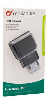 Cellularline USB Universal Netz Ladegerät Handy Netzteil Lade Adapter 5W 313
