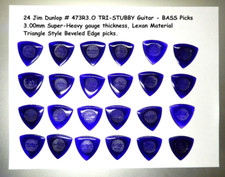Dunlop Tri STUBBY Guitar or Bass Picks TRIANGLE 3.0mm 24-picks in this pack