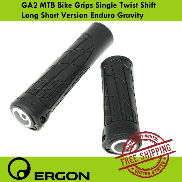 Ergon GA2 MTB Bike Grips Single Twist Shift Long Short Version