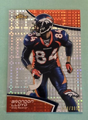 2011 Topps Finest BRANDON LLOYD #64 X-FRACTOR SP #/399 Denver Broncos 
