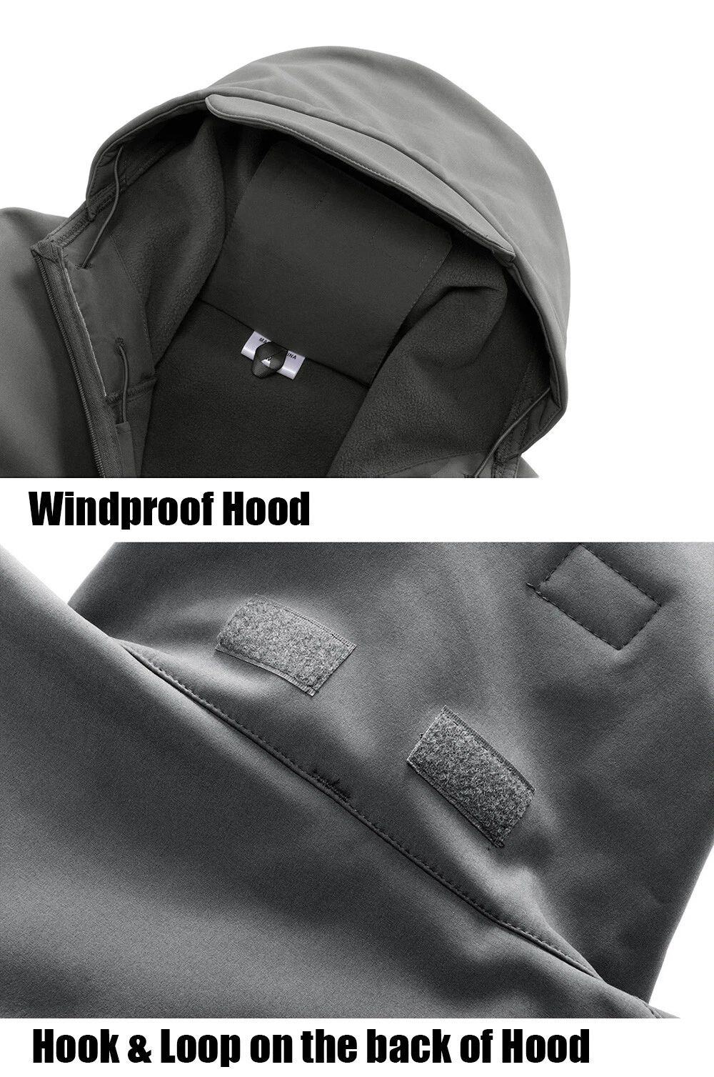 TACVASEN Waterproof Tactical Soft Shell Men Jacket Coat Army Windbreaker Outdoor - product detail image 16