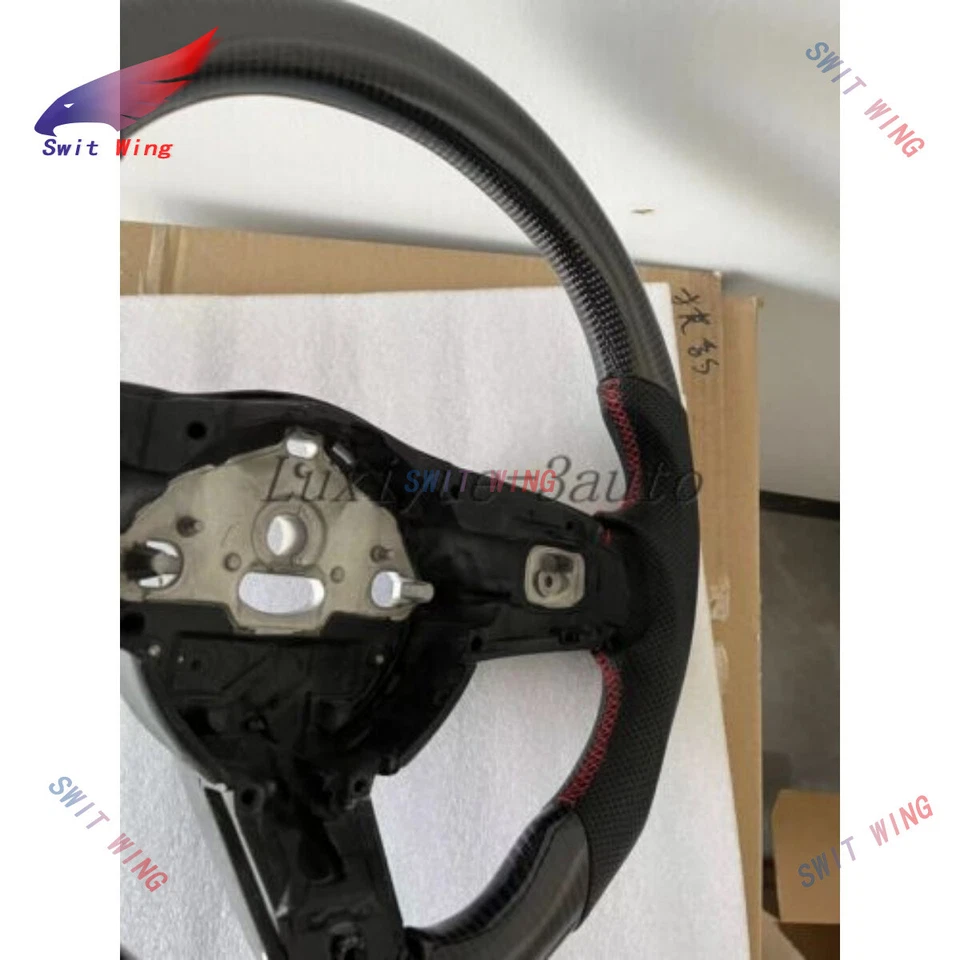 Cuadro de volante de fibra de carbono para Jaguar XE XF F-TYPE F-PACE 2013-2020 Foto 3 de 4