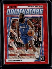 James Harden 2022-23 Donruss Optic Elite Dominators Red Wave 76ers