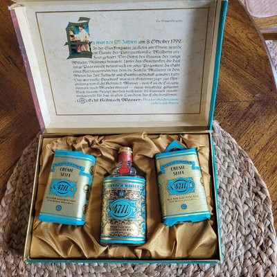 Vtg Ferd Mulhens No 4711 Box Set Glockengasse Cologne & 2 Soaps Sealed Germany