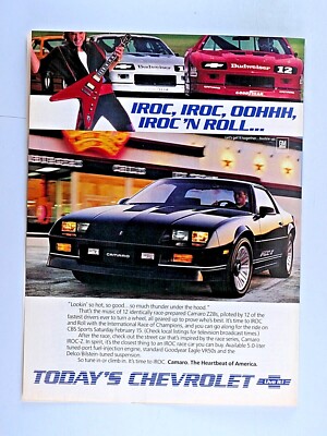 1986 Z28 IROC Chevrolet Camaro Vintage IROC N ROLL Original Print