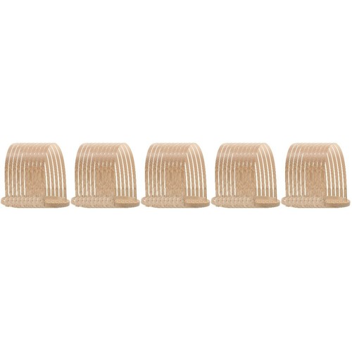 5 Pieces Bamboo Cup Holder Travel Coffee Carriers for Drinks Takeout Holders