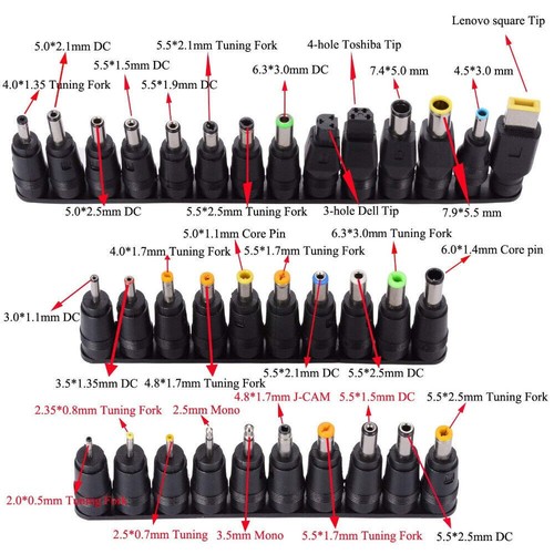 34pcs Universal AC/DC Netzteil Adapter Stecker Ladegerät Adapter Laptop Notebook - 第 7/10 張圖片