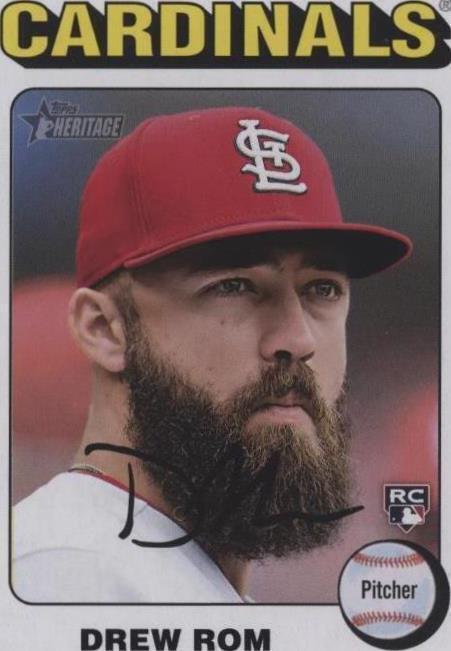 2024 Topps Heritage - Rookies Drew Rom #382 White Border (RC