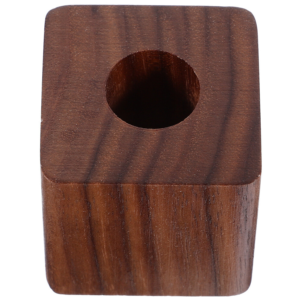 Walnut Wood Pen Stand Single Holder Desk Organizer for Office School Use