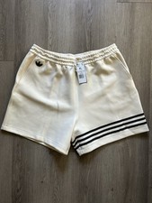 adidas Men's Neuclassics Shorts Ivory Drawstring Pockets Size XL Active Lounge