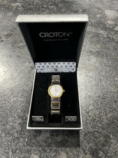 Croton Women s Two-Tone Quartz Analog watch Water Resistant w/ Original Box