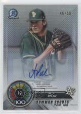 2018 Bowman Scouts' Top 100 Refractor Auto 46/50 AJ Puk #BTP-19 Auto 0ui5