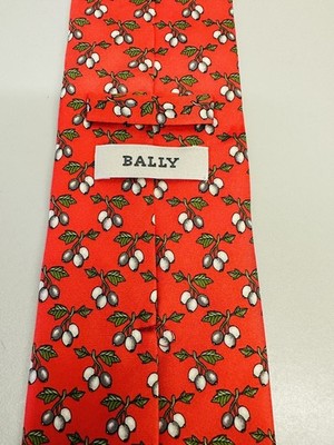 Rote Bally Krawatte Seide 10 cm breit evtl. Vintage T62