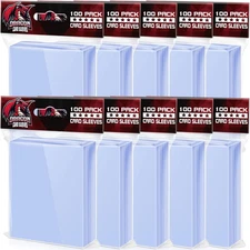 1000 Pcs Card Sleeves Toploaders for Trading Cards, Soft Clear Baseball Card Sl