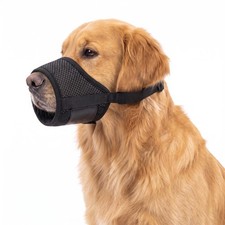 Dog Muzzle Breathable Mesh Mouth Guard Adjustable Anti Bite Muzzle S