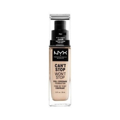 NYX Professional Makeup 24Hr Full Coverage Matte Finish Foundation 01 Pale 1 fl