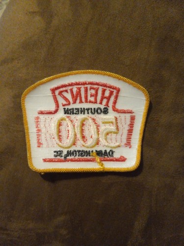 HEINZ SOUTH 500 DARLINGTON, SC BRODÉ COUTURE SUR PATCH NASCAR 3 3/4 x 3" NOS - Photo 2/2
