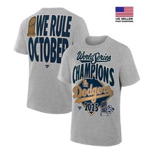 New Apparel Dodger Fanatics Steel 2025 World Series Champions Reprint T-shirt