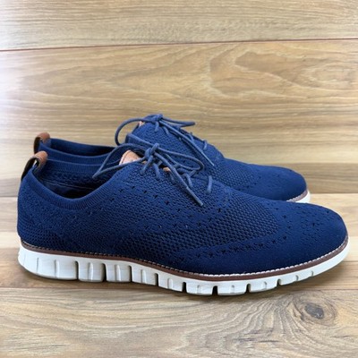 Cole Haan Zero Grand Mesh Wingtip 12 M Navy Blue Stitchlite Oxfords