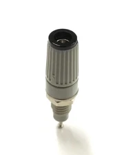 T-45-B, Sato Parts Grey with Black Tip Female Banana & Wire Binding Post